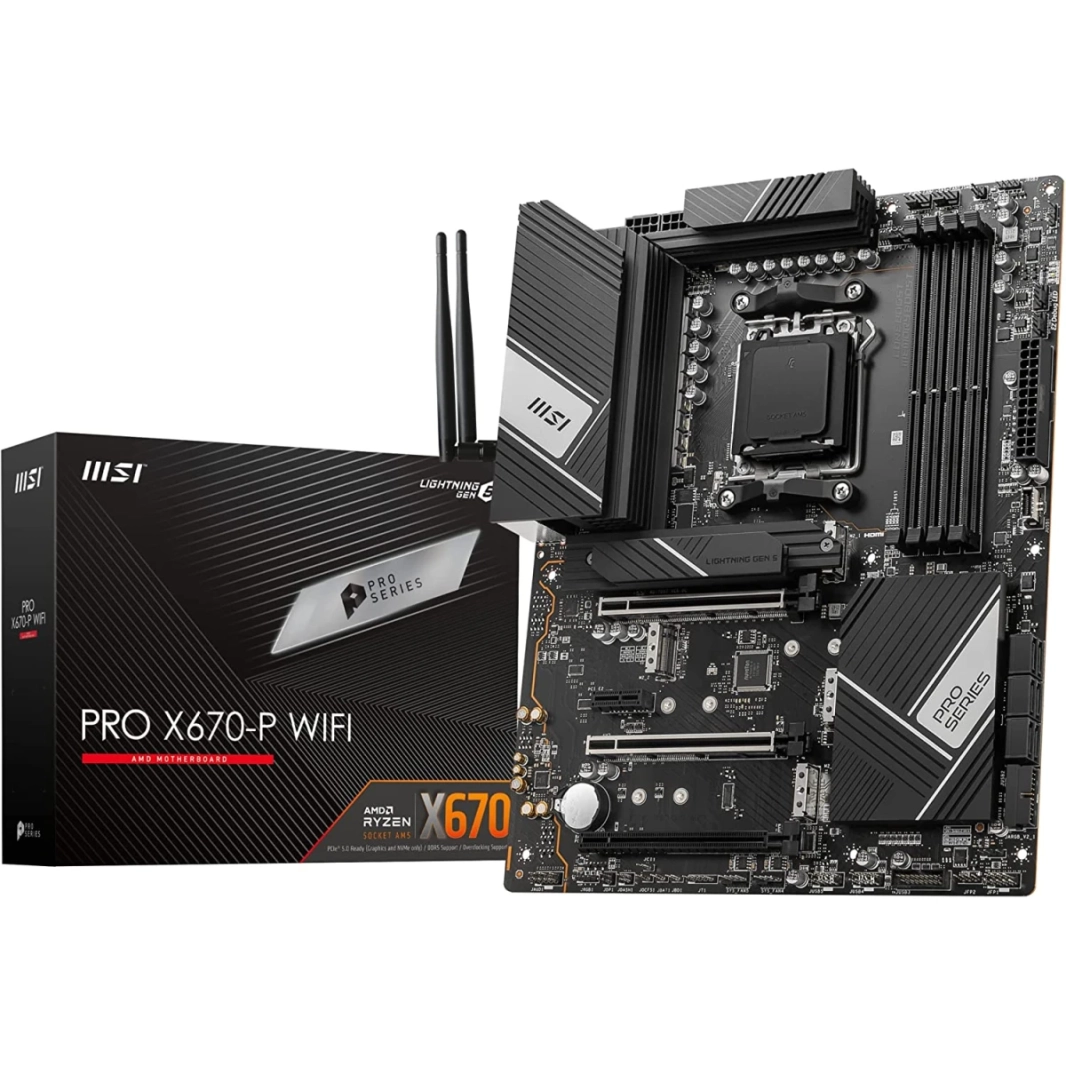 MSI Pro X670-P WiFi AM5 لـ RYZEN 7000 DDR5 USB4® Header ATX Motherboard