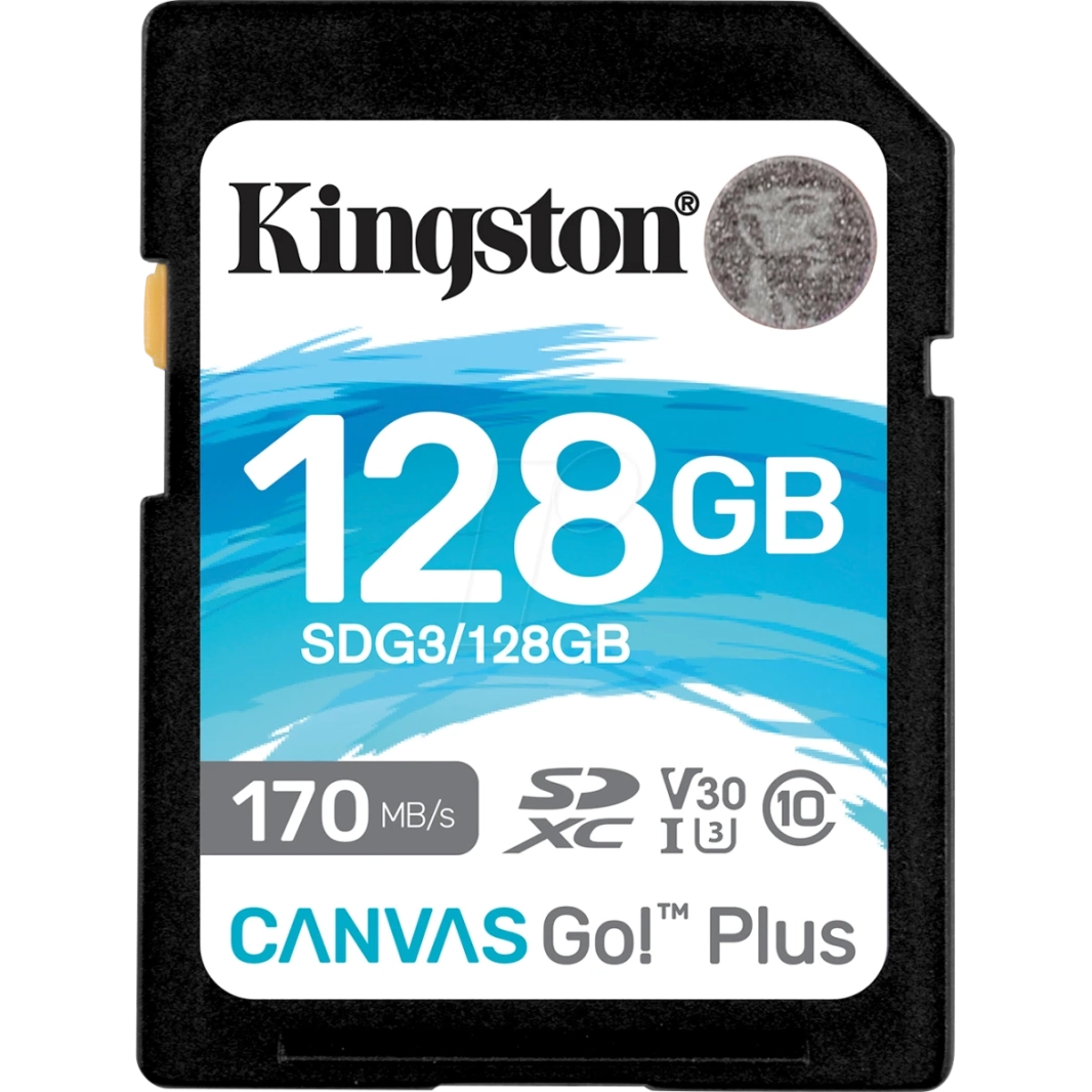 Kingston 128GB SDXC Canvas Go Plus 170 MB /S C10 ، U3 ، V30 CARMY