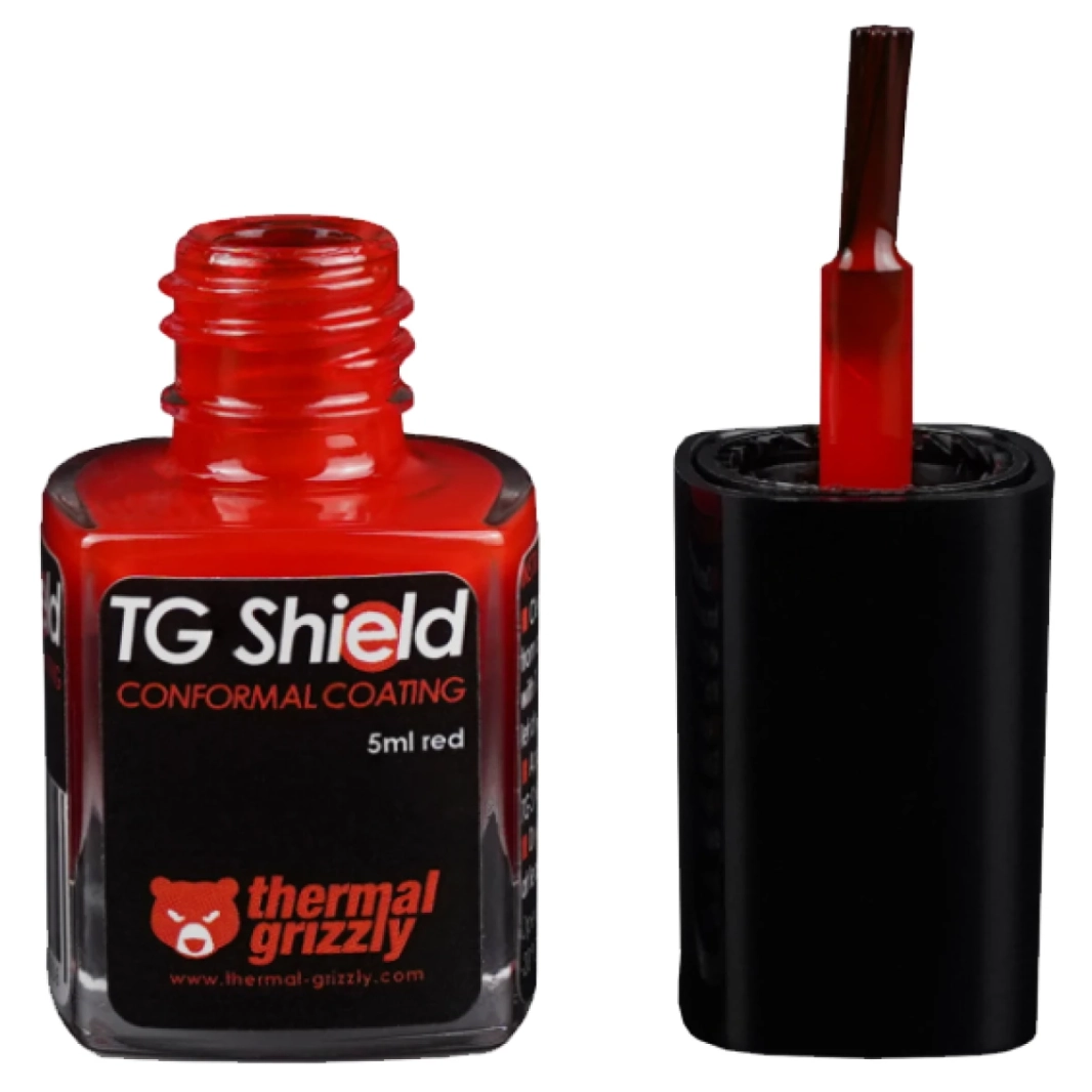 Thermal Grizzly TG-Shield Conformal Coating Curing Time 30 Min At 20 °C Protect Components From Liquid Metal Short Circuits - Red