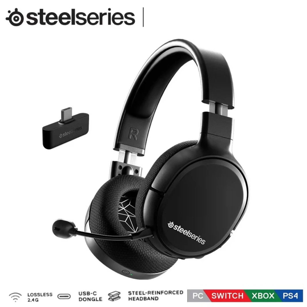 Steelseries Arctis 1 Wireless USB-C Wireless Clearcast Microphone لـ PS5 و PS4 و PC و Nintendo Switch و Android-Black