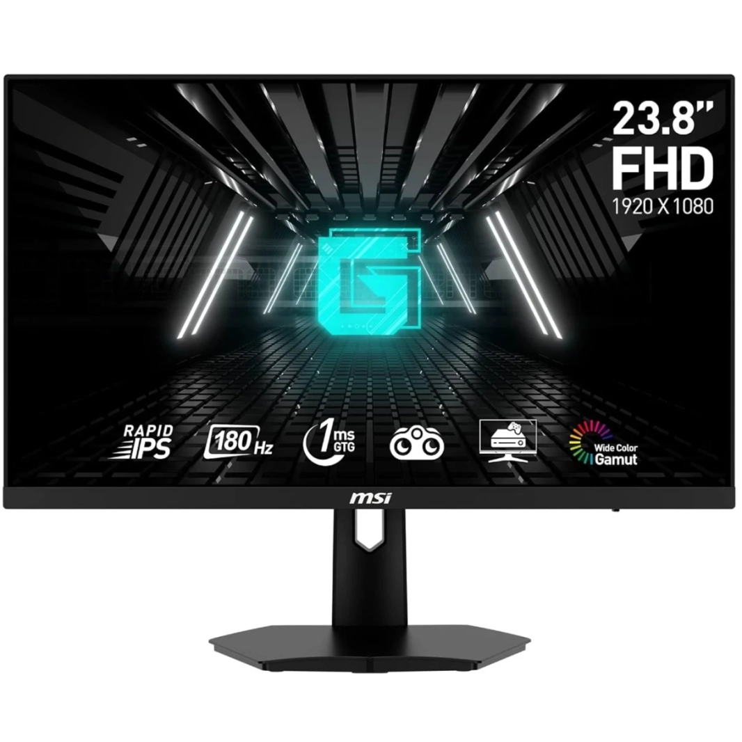 MSI G244F E2 24” Rapid IPS 1ms Full HD 180Hz FreeSync 180% sRGB Night Vision & Colour Gamut w/ 2x HDMI & Display Port - Black