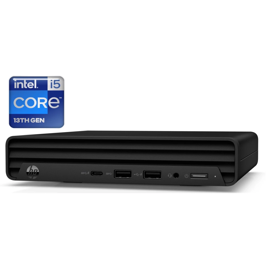HP Pro Mini 260 G9 (2023) 13Gen Intel Core i5 14-Cores Mini Size Size من الدرجة التجارية التصميم القابل للترقية مع 3 سنوات ضمان-أسود