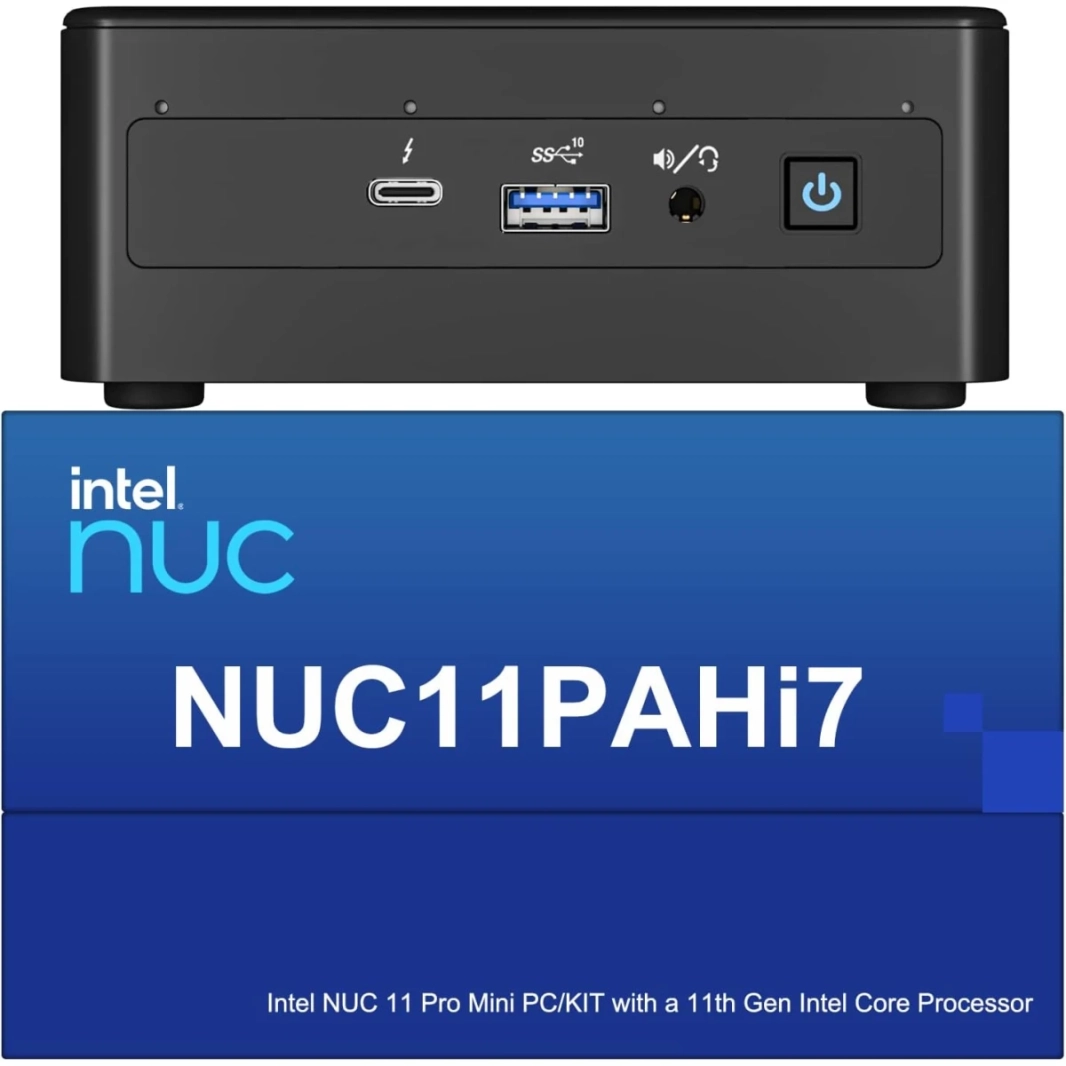 Intel NUC 11 Performance New Intel 11gen Core i7 Mini (500GB/16GB) للمنزل والأعمال - الأسود