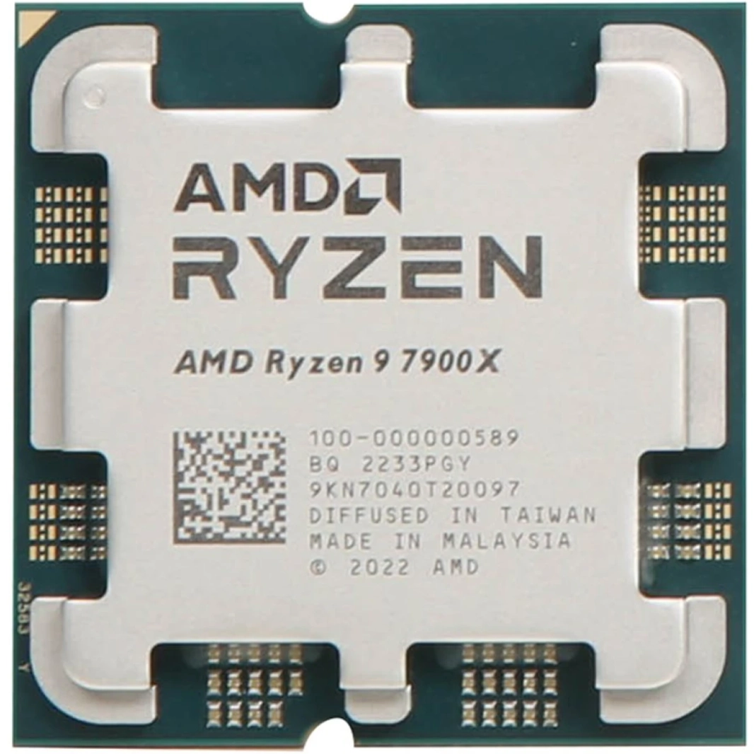 AMD RYZEN 9 7900X 12-CORE 4.7GHz (5.6 GHz MAX BOOST) 64MB CACHE AM5 معالج سطح المكتب ، صينية