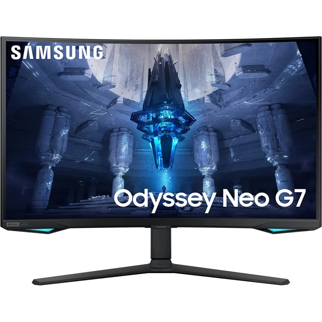 SAMSUNG 32" Odyssey Neo G8 4K UHD 240Hz 1ms G-Sync Curved HDR 2000 G-Sync Compatible Adjustable Stand