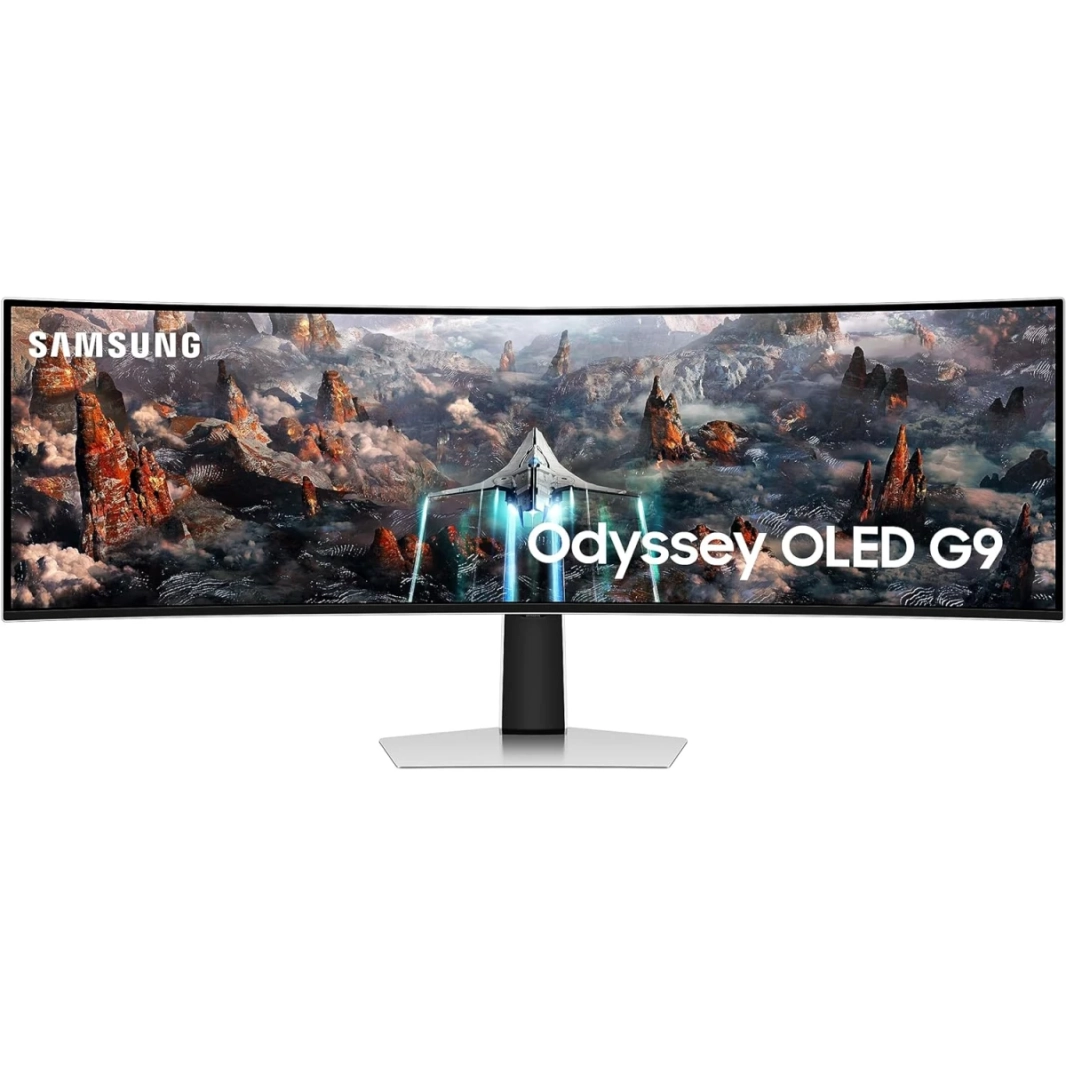 Samsung 49 "Odyssey G9 G93SC OLED Curved 1800R Dual QHD 240Hz 0.03ms HDR10+ HDMI 2.1 AMD FreeSync Premium Pro مع مكبرات الصوت