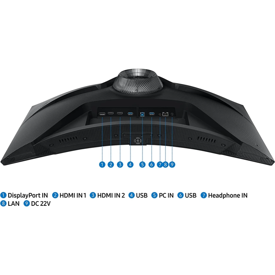 Samsung Odyssey G6 (BG650) Smart 32 "2K Curved 1000R 240Hz 1MS HDR 600 AMD Freesync HDMI 2.1 W/ قابل للتعديل ومكبرات الصوت