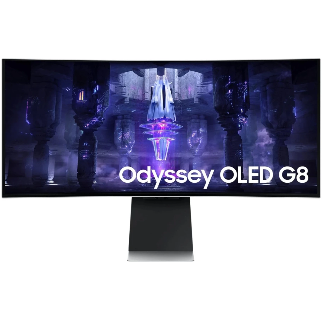 SAMSUNG Odyssey G8 34" OLED 3K Curved 175Hz 0.1ms HDR10 Smart Gaming Monitor w/ Speakers & USB C