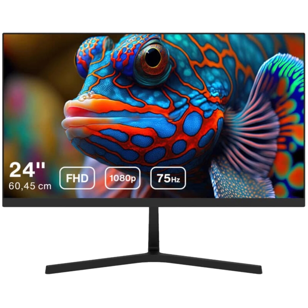 Dahua LM24-B201S 24 "IPS Full HD 100Hz لتصميم الضوء المضاد للضوء 99 ٪ SRGB HDMI و VGA واجهة مع مكبرات الصوت و 3 سنوات ضمان-أسود