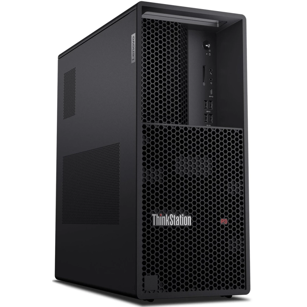 Lenovo ThinkStation P3 Tower Workstation (2023) 13Gen Intel Core i9 vPro 24-Cores Superior Performance w/ Upgradable Graphic Card - Black