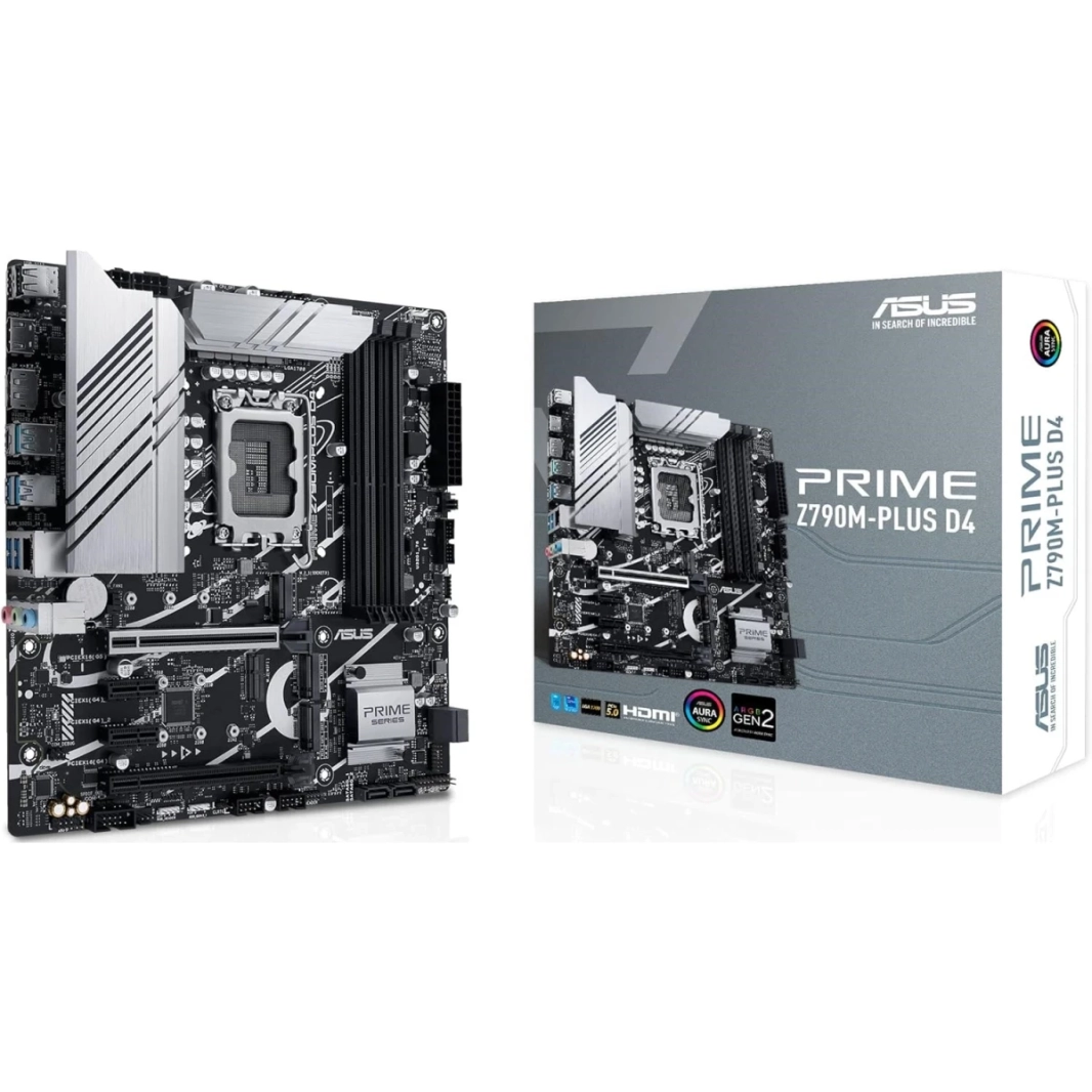 ASUS Prime Z790M-Plus DDR5 Intel 14th&13th Gen ATX Motherboard 3x M.2 Thunderbolt 4 RGB Lighting