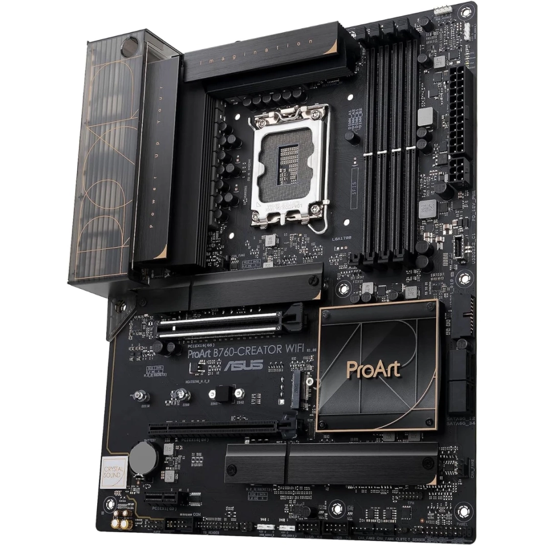ASUS ProArt B760 CREATOR WiFi 6 Intel B760 LGA 1700 DDR5 PCIe 5.0 3x M.2 Slots 2.5 Gb & 1 Gb LAN Thunderbolt (USB4®)