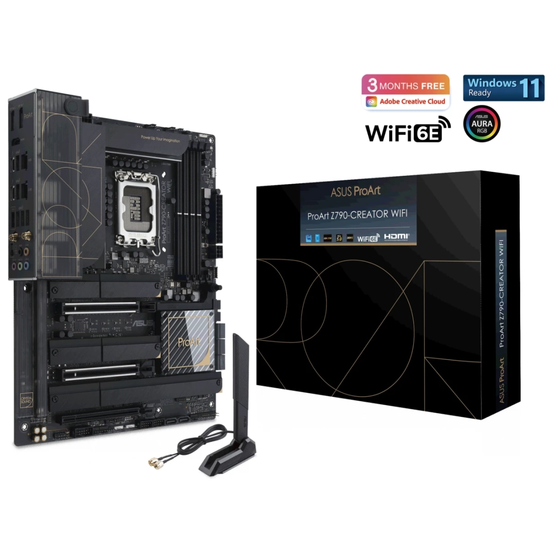 ASUS ProArt Z790 Creator DDR5 WiFi 6E Intel 12th&13th Gen PCIe 2x Thunderbolt 4 Type-C 10G LAN 4xM.2