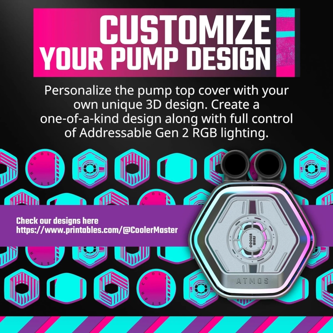Cooler Master Masterliquid 360 Atmos Argb Aio Liquid Cooler تخصيص المضخة المنجلية الحافة PWM المعجبين 360mm Cryofuze لـ AMD & Intel - أبيض