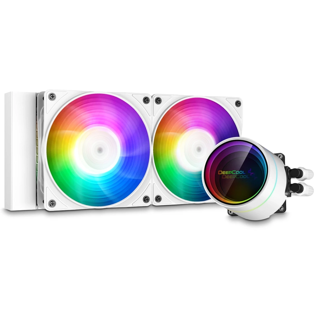 DEEPCOOL Castle 240EX A-RGB AIO Liquid Cooler Anti-Leak Technology - White