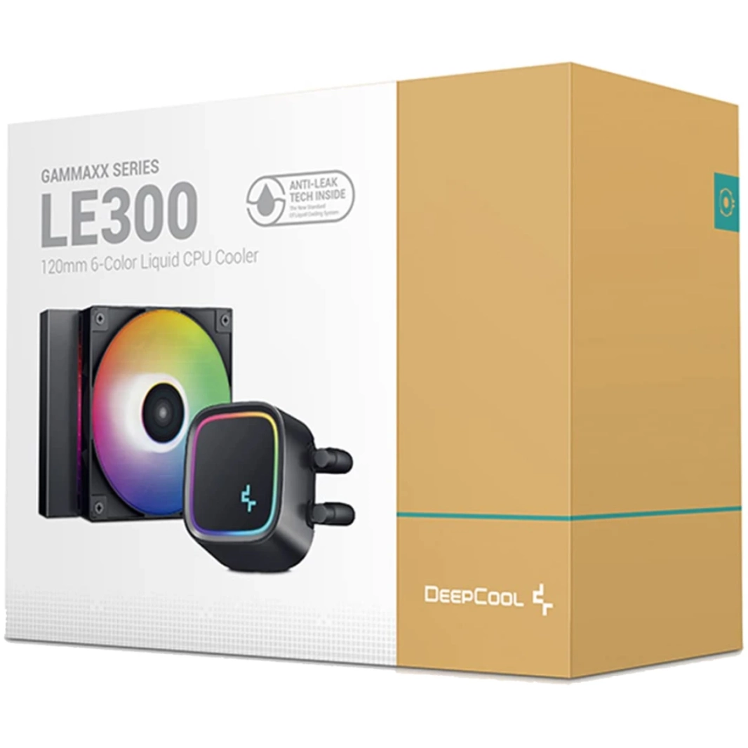 DeepCool LE300 120 مم LED سائل CPU Poorde Intel LGA1700/1200/1151/1150/1155 و AMD AM5/AM4
