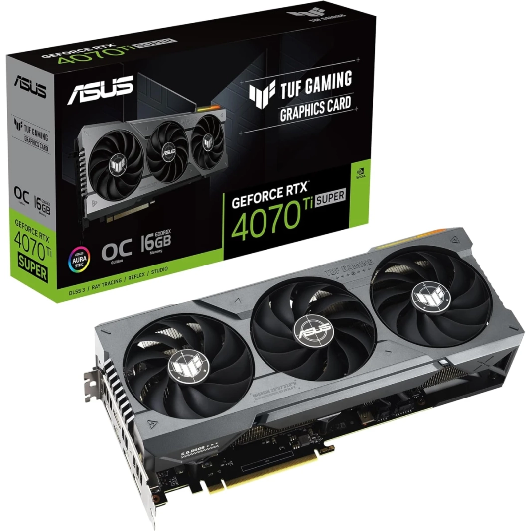 ASUS TUF Gaming NVIDIA GEFORCE RTX 4070 TI Super OC EDITION 16GB GDDR6X GRASTS CARD