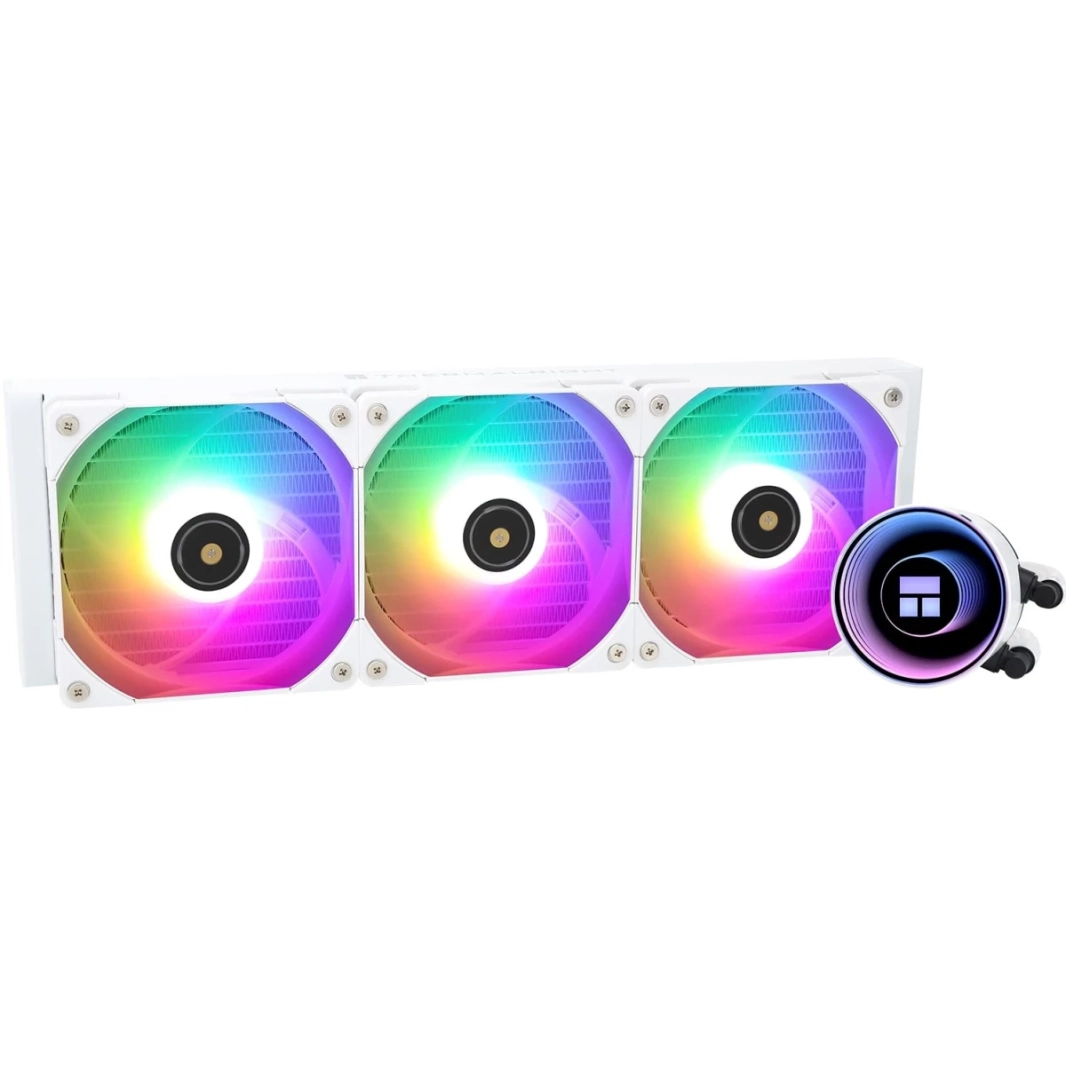Thermalright Frozen Notte 360 ​​Argb Water Cooler 3x PWM Fans S -FDB V2 محامل لـ AMD/Intel - أبيض