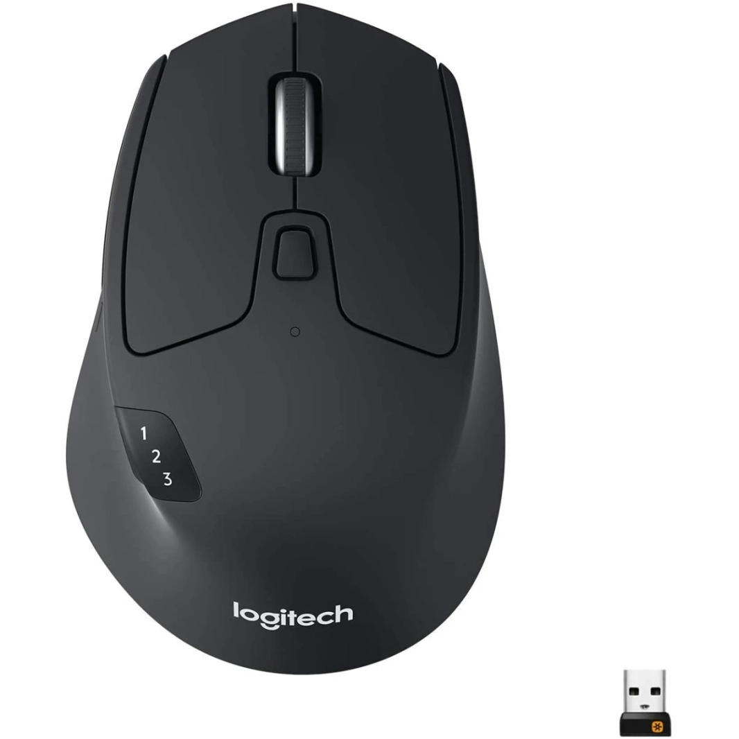 Logitech M720 Triathalon متعددة الجهدات اللاسلكية والفأر بلوتوث و Apple Mac - أسود