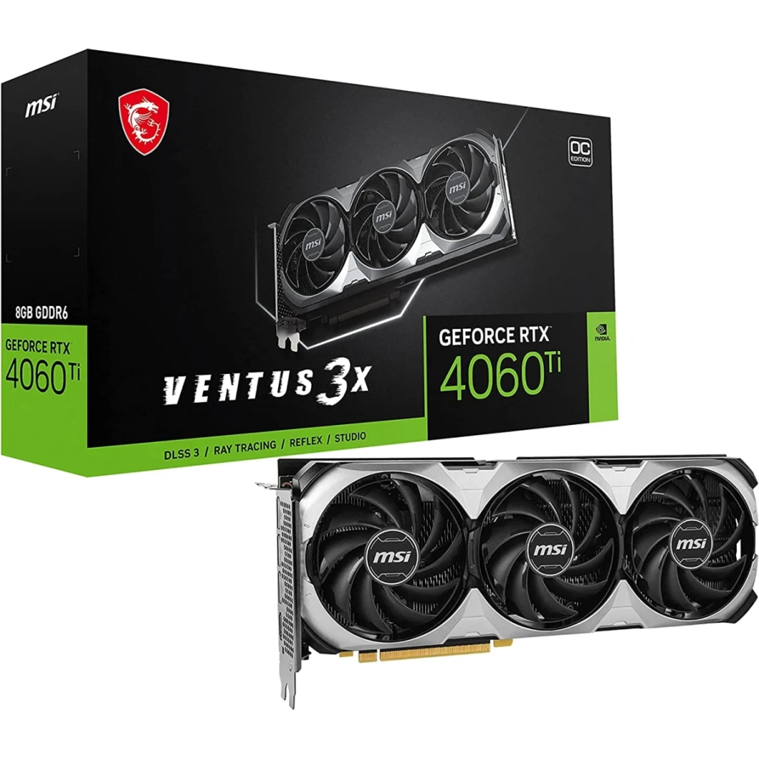 MSI Gaming Ventus 3x محسّن Geforce RTX 4060 TI 8GB GDRR6