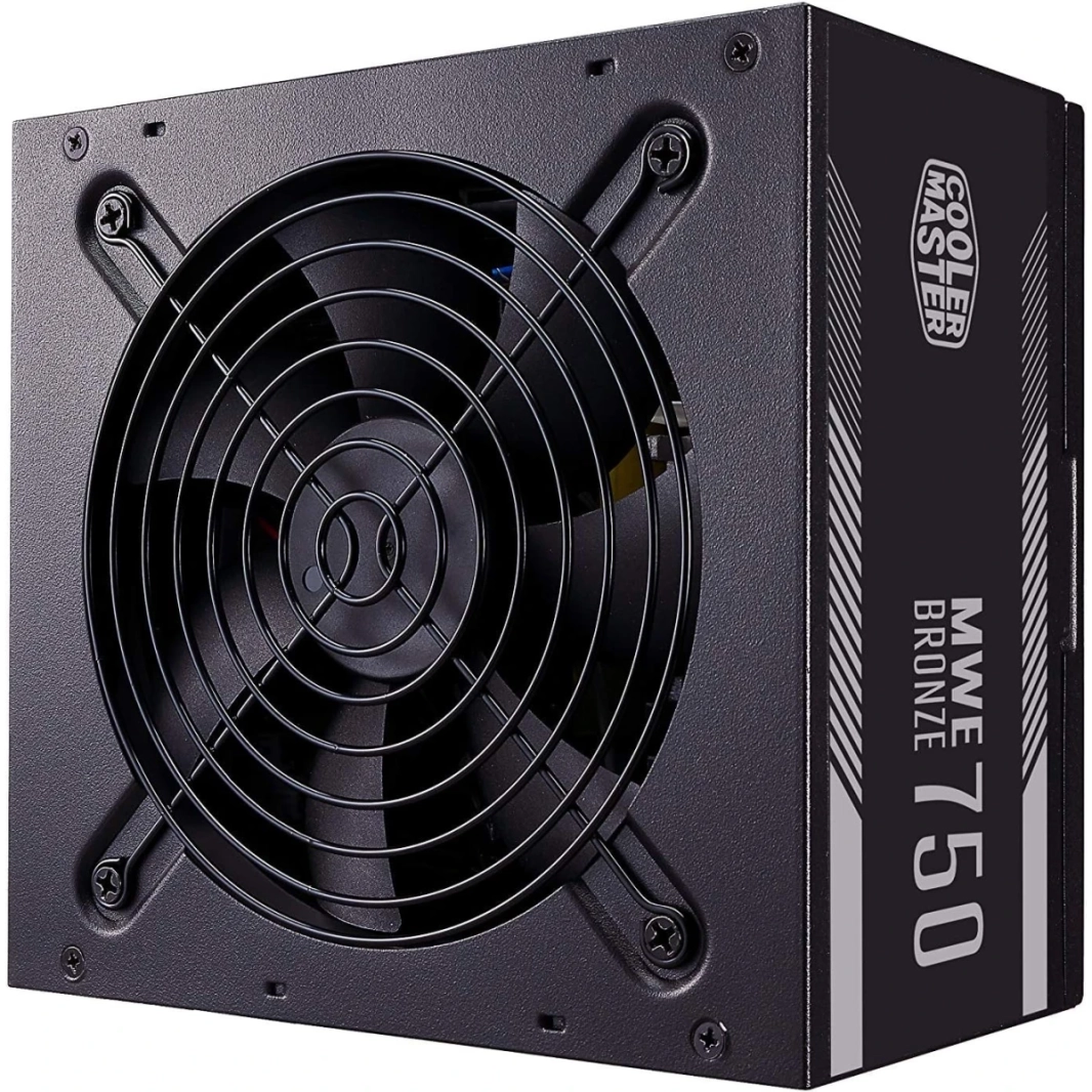 Cooler Master MWE 750 Bronze V2 80+ Bronze 750W Supply غير المعدني 120 مم HDB Cables مسطحة الكابلات السوداء