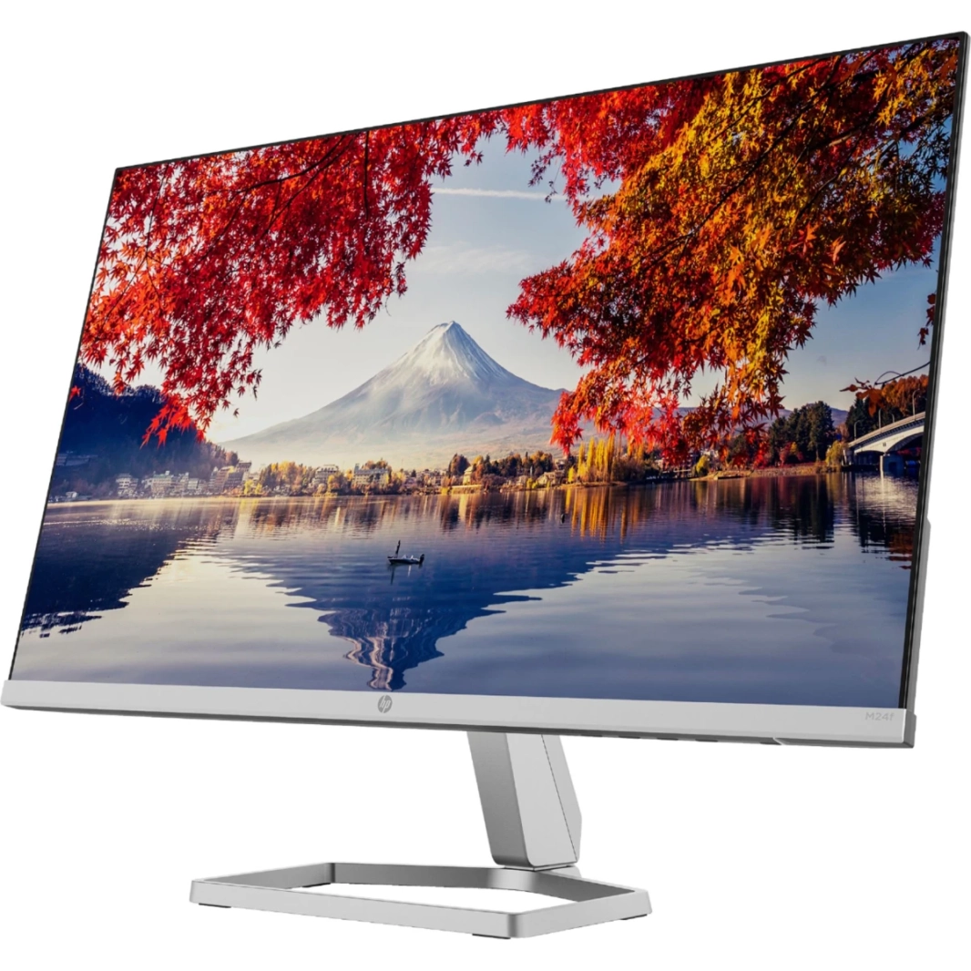 HP M24F 24 "Ultraslim Full -HD IPS Monitor W/ 99 ٪ SRGB 300 Nits & Eye Safe - Silver & Black
