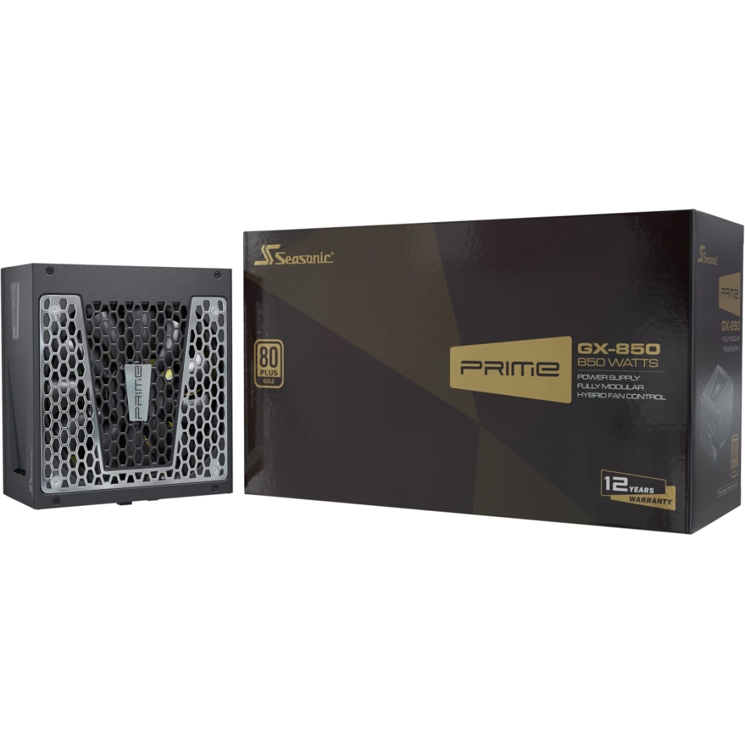 Prime GX-850 850W 80+ التحكم في المروحة الذهب الكاملة في وضع الصامت والتبريد بدون مروحة