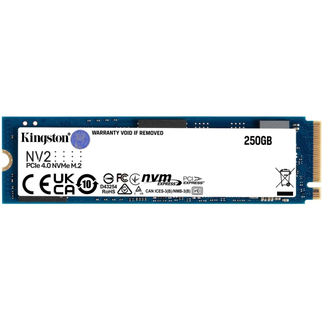 Kingston NV2 250GB M.2 2280 NVME PCIE 4.0 SSD داخلي يصل إلى 3000 ميجابايت/ثانية