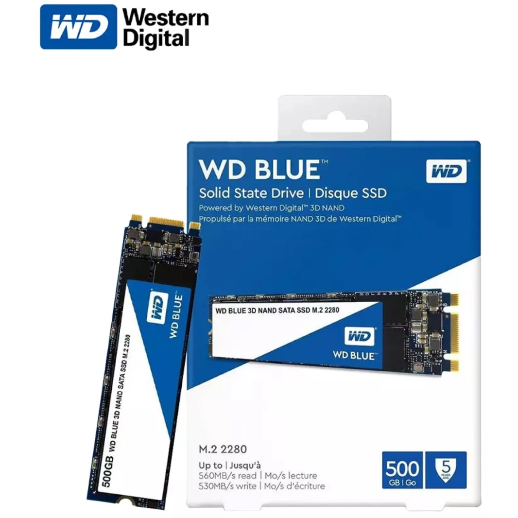 WD Blue SA510 M.2 2280 500GB SATA III حتى 560 ميجابايت/ثانية محرك أقراص الحالة الصلبة الداخلية SSD