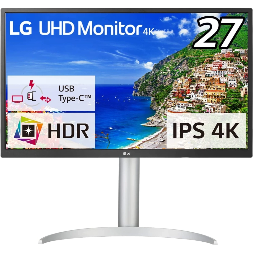 LG 27UP550N-W 27 "IPS 4K HDR قابلة للتعديل قابلة للتعديل