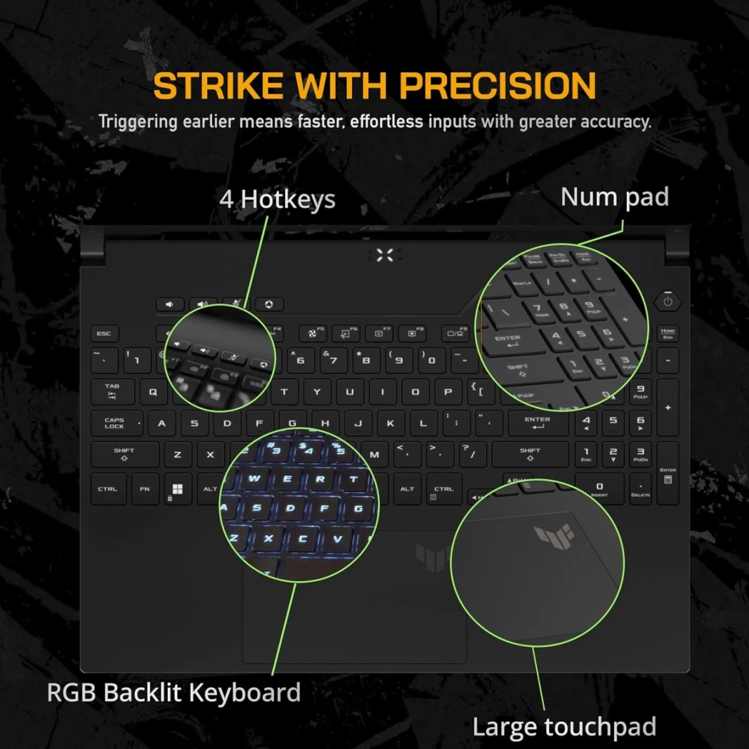 ASUS TUF A16 Gaming (2024) FA607PV NEW 7Gen AMD Ryzen 9 7845HX 12-Cores w/ Nvidia RTX 4060 8GB & IPS 165Hz Display