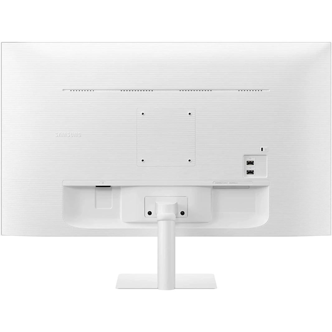 SAMSUNG 27" M5 Full HD Smart Monitor w/ Speakers Remote 1 Billion Color Smart TV apps Samsung TV Plus & Dex - White