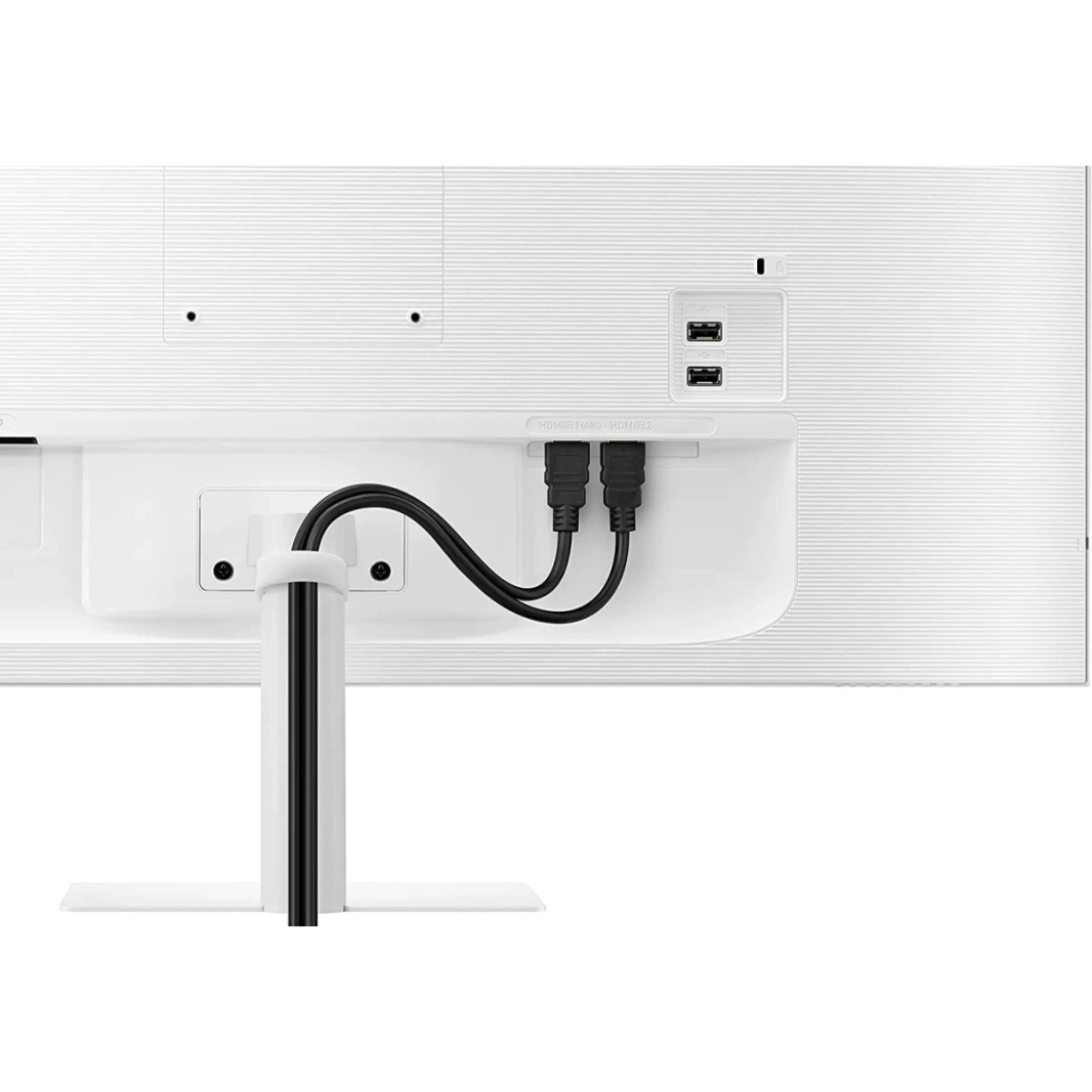 SAMSUNG 27" M5 Full HD Smart Monitor w/ Speakers Remote 1 Billion Color Smart TV apps Samsung TV Plus & Dex - White