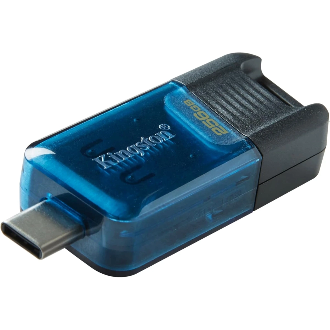 Kingston DataTraveler 80 M 256GB USB-C Flash Drive USB 3.2 Gen 1 حتى 200 ميجابايت/ثانية