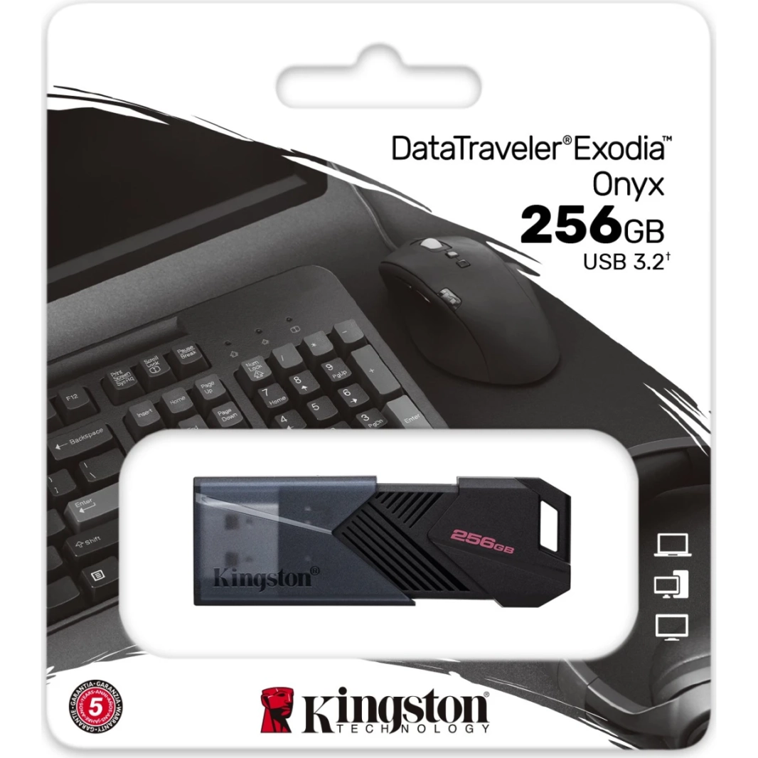Kingston DataTraveler Exodia Onyx 256GB USB 3.2 محرك أقراص فلاش