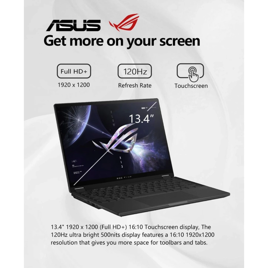 Asus Rog Flow X13 (2023) GV302XA NEW 7th Gen Amd Ryzen 9 7940HS 8-Cores 2-in-1 الكمبيوتر المحمول مع معالج و IPS 120HZ