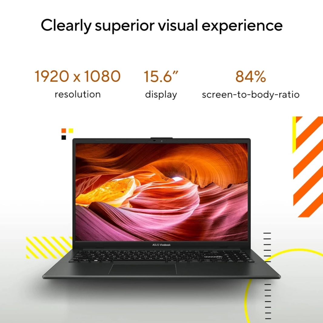 ASUS Vivobook 15 E1504FA (2023) NEW 5GEN AMD RYZEN 5 4 CORES LIGHT & SUMPACT W/ FASTRIC و DDR5 MEMIME