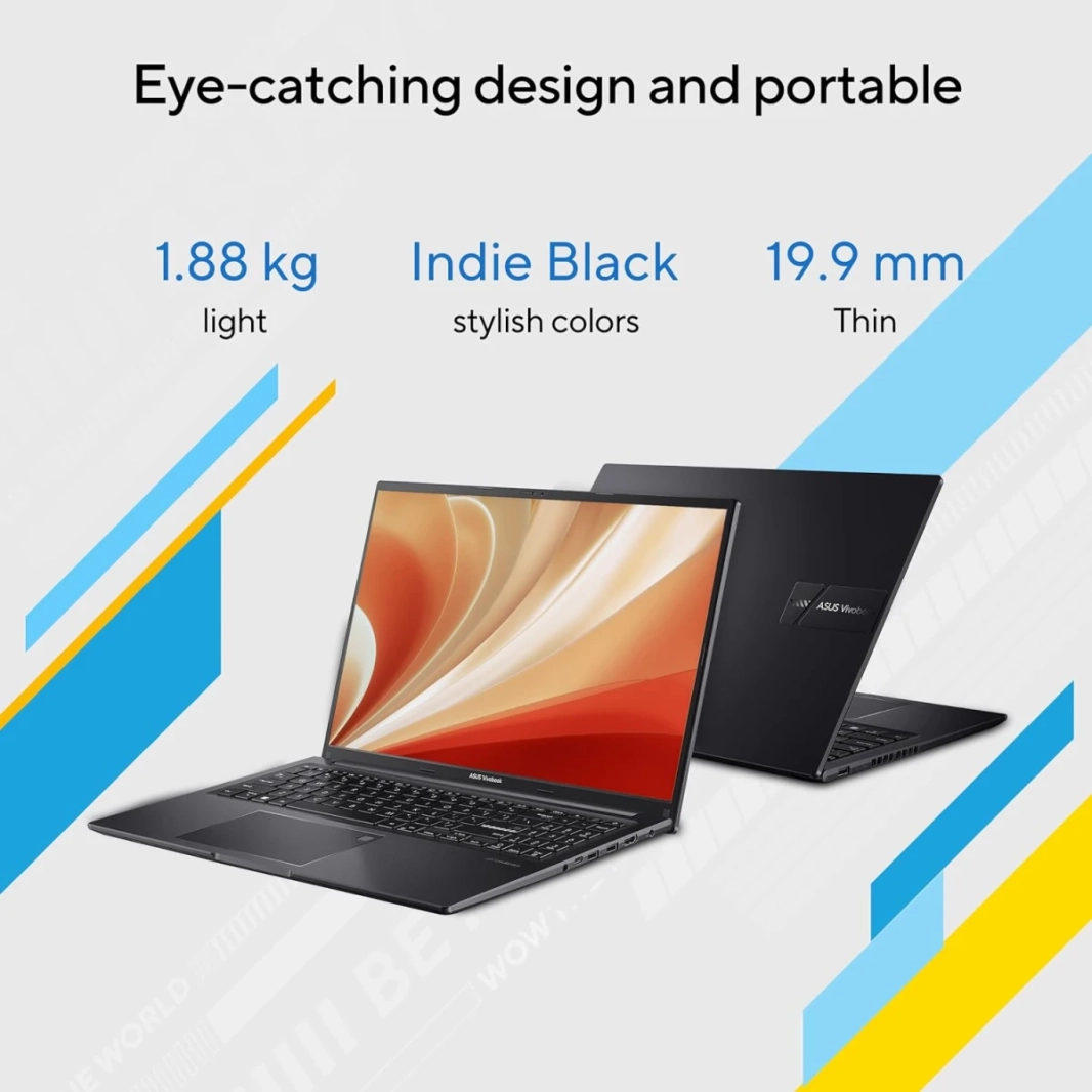 Asus vivobook 16 (2023) M1605XA New Gen Amd Ryzen 9 7940HS 8 cores w/ معالج عالي الأداء وذاكرة DDR5-أسود