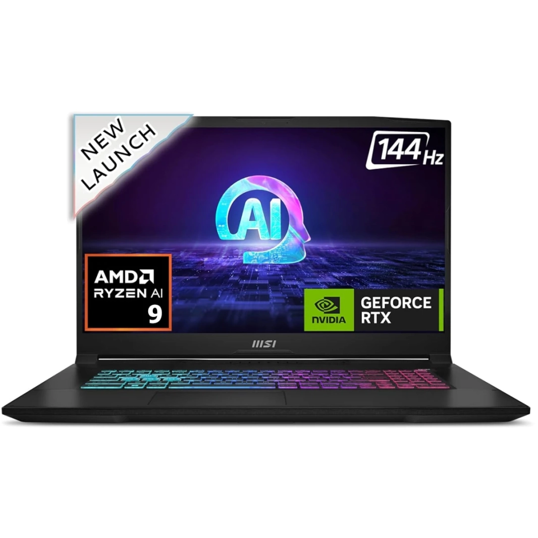 MSI Katana A17 AI (2024) NEW 8Gen AMD Ryzen™ 9 8945HS 8-Cores AI-Enabled Experiences w/ Nvidia RTX 4070 8GB DDR6 & 144Hz Display - Black