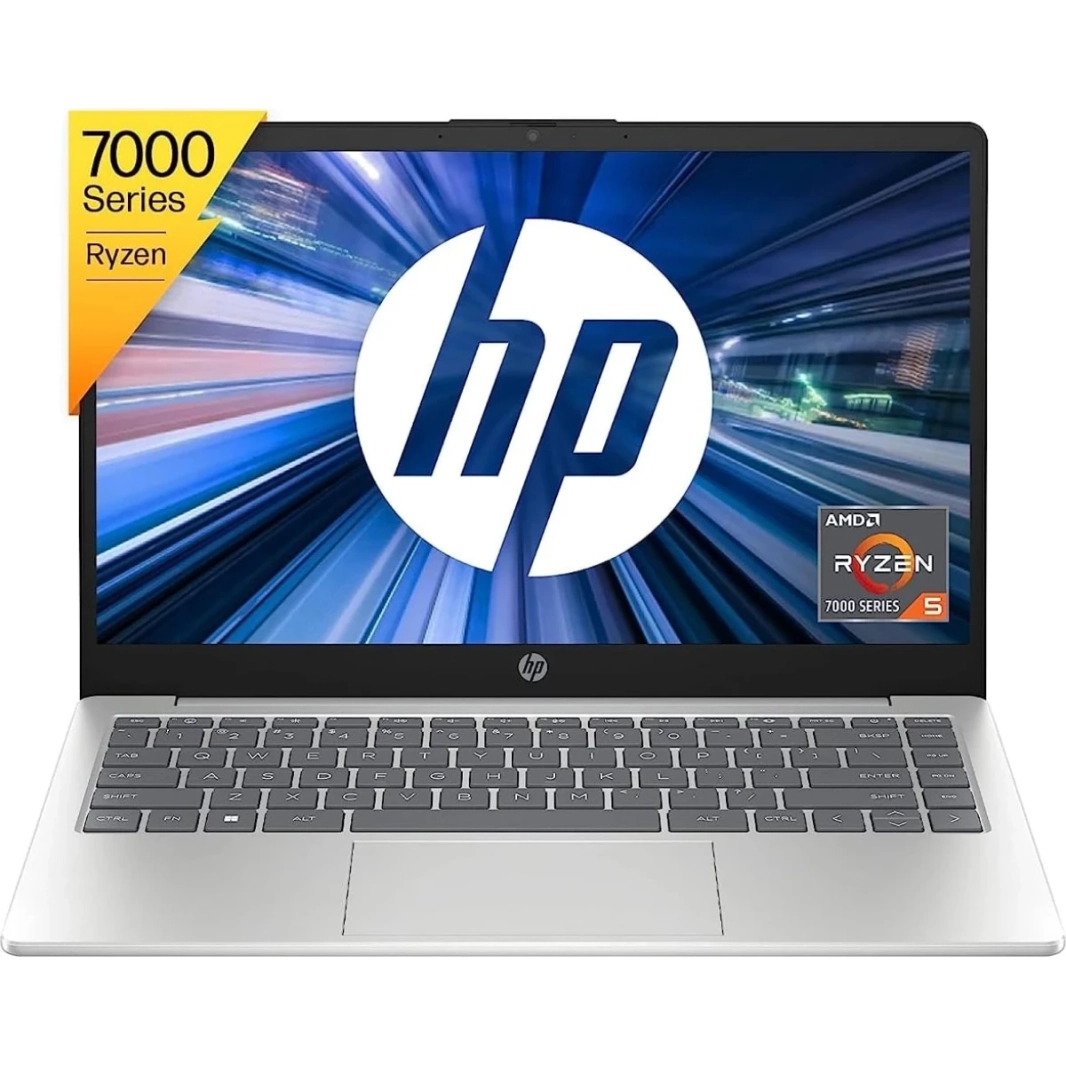 HP Laptop 14-Em0002ne (2023) New Gen Amd Ryzen 5 4 4 cores w/ Backlit Backboard ، عرض IPS FHD ونظام التشغيل Windows 11-Silver