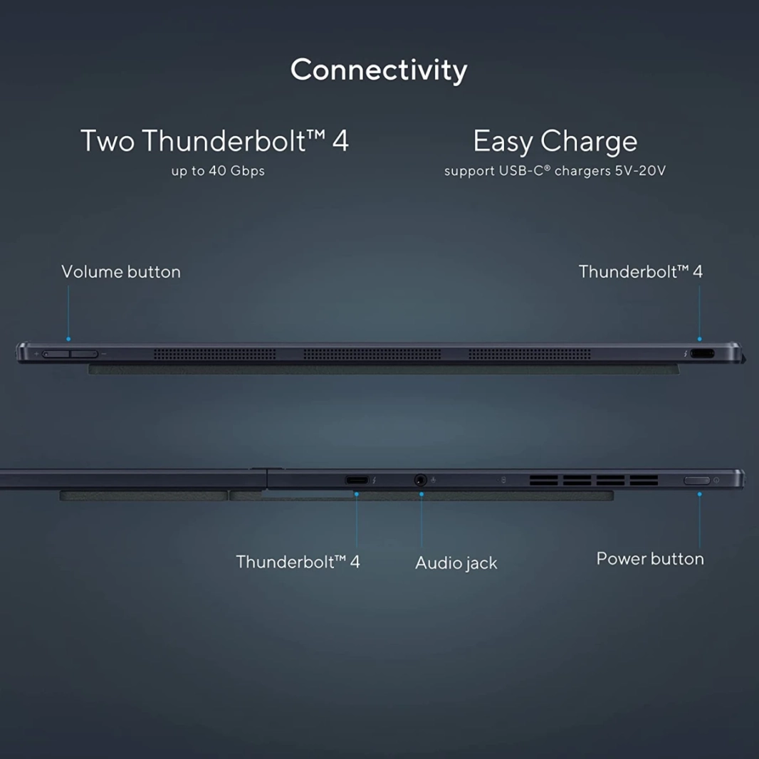 Asus Zenbook 17 Fold OLED UX9702AA NEW 12th Gen Intel Core i7 10 cores w/ 2K OLED TOUCH DISLAY TRUE Black Display