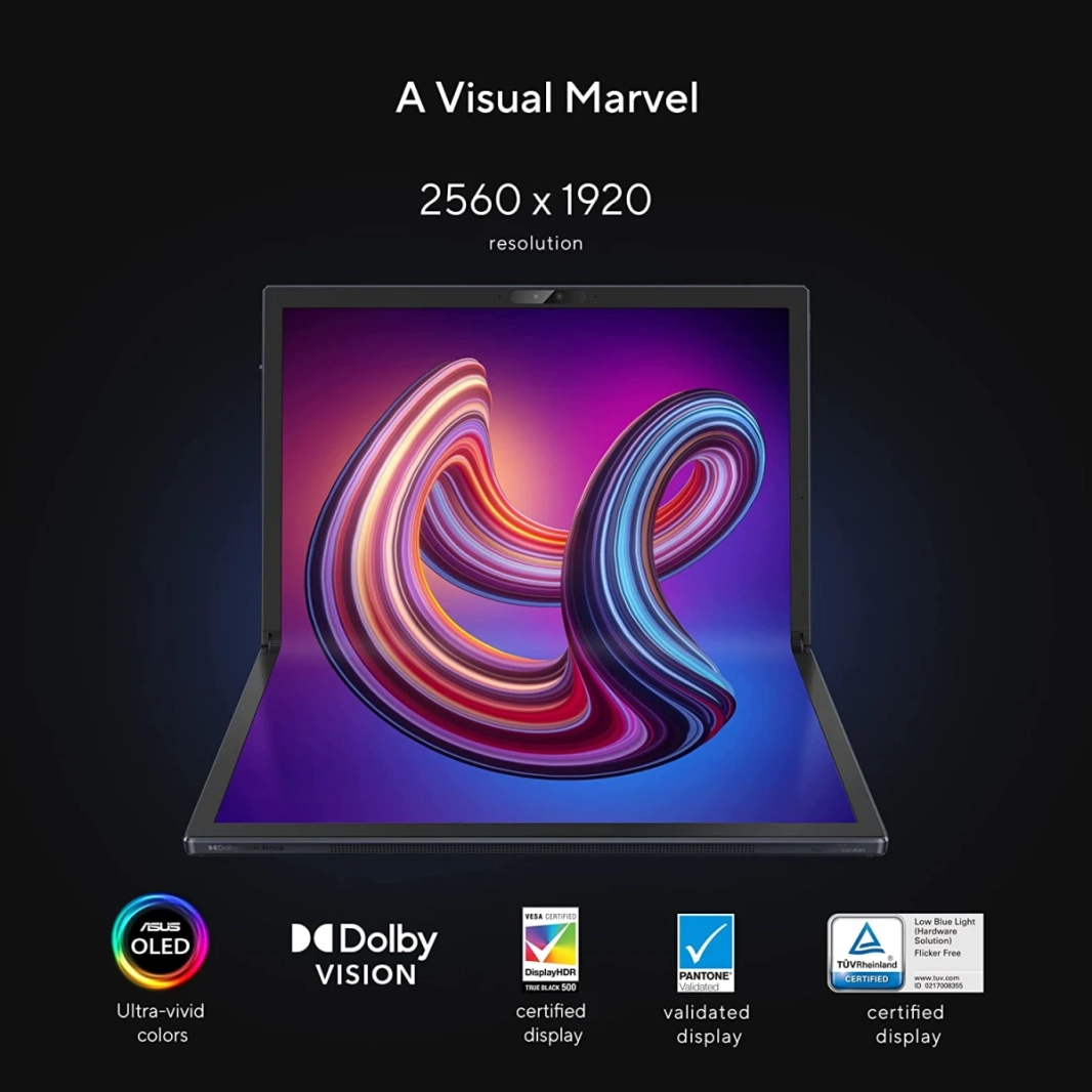 Asus Zenbook 17 Fold OLED UX9702AA NEW 12th Gen Intel Core i7 10 cores w/ 2K OLED TOUCH DISLAY TRUE Black Display
