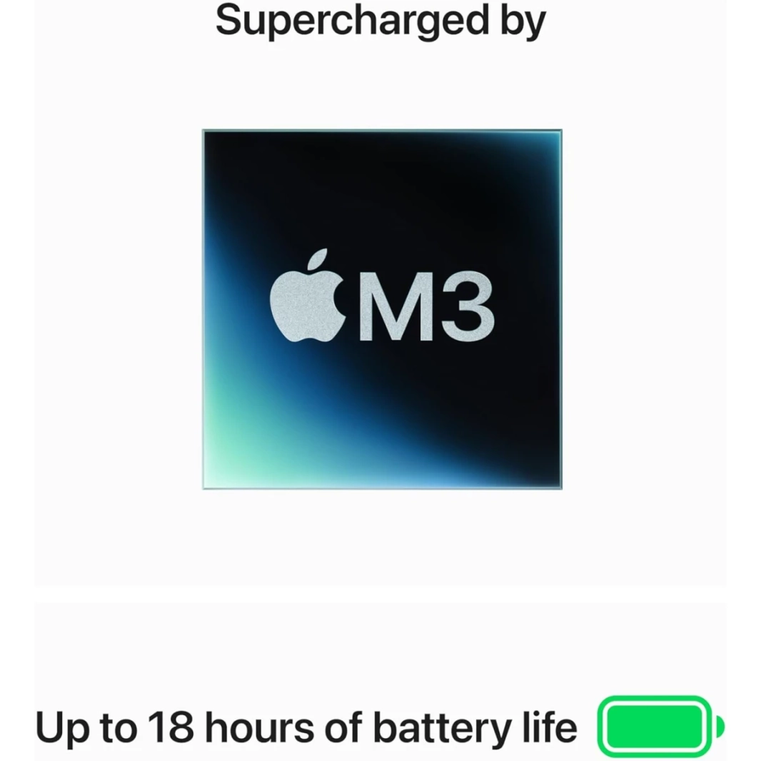 Apple MacBook AIR 15 (2024) Apple M3 (512GB/16GB) 8‑Core CPU & 10‑Core GPU Retina True Tone - Midnight