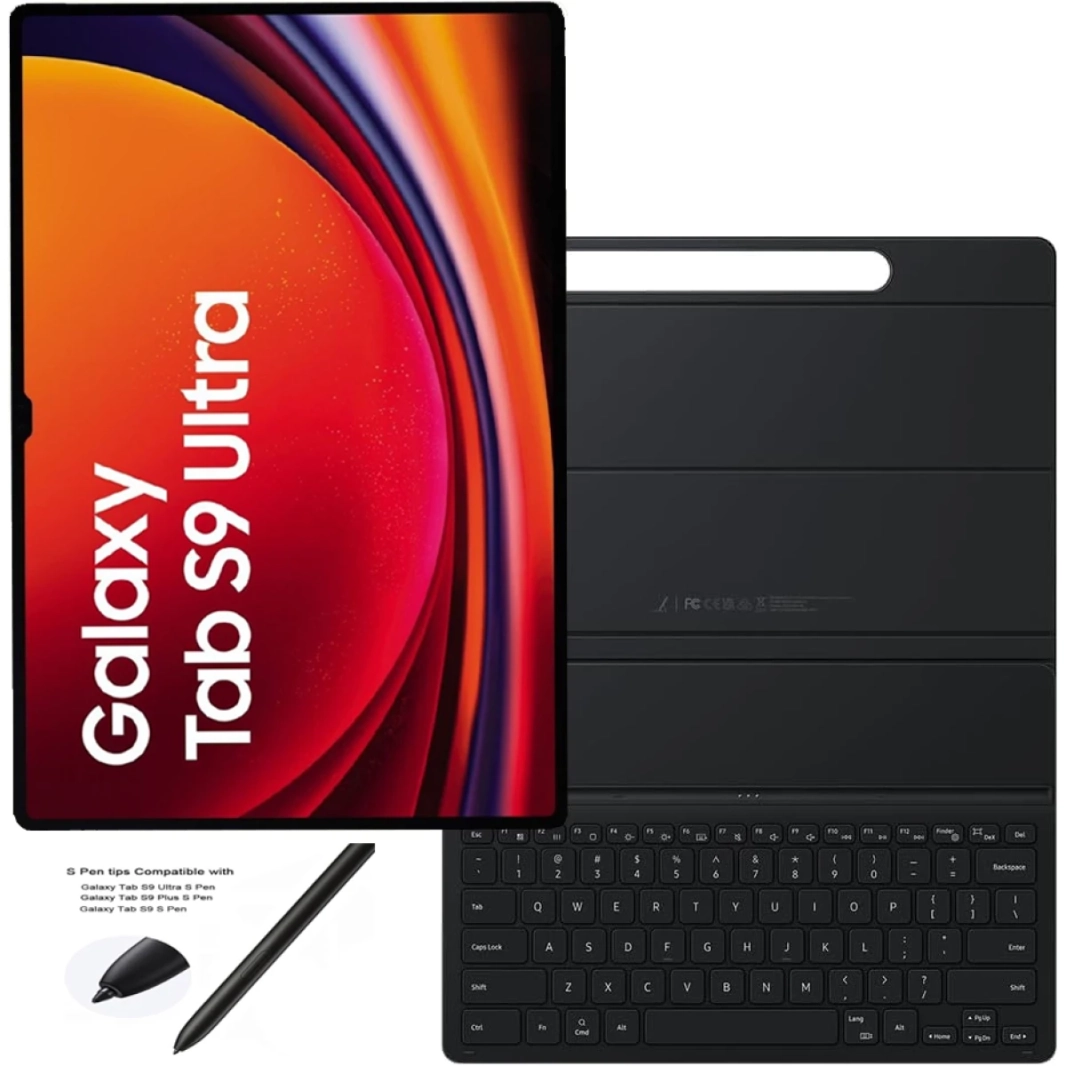SAMSUNG Galaxy Tab S9 Ultra 14.6" Android WIFI 6E Tablet Water & Dust–Resistant w/ AMOLED 2X 120Hz HDR10+ (S Pen & Keyboard Included) - Graphite