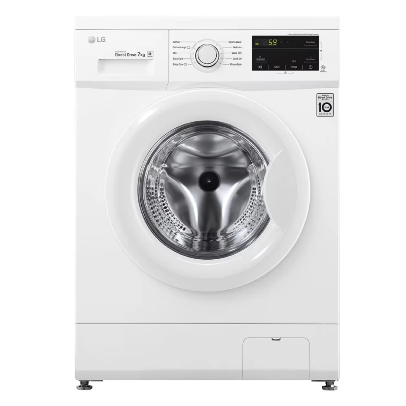 LG washing machine, white, 7 kg, 1200 rpm, motion, FH2J3QDNP0