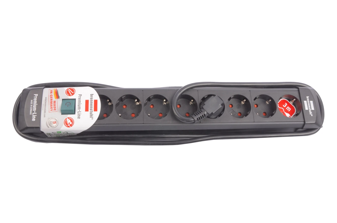 Extension Socket Schuko 8-way 3m