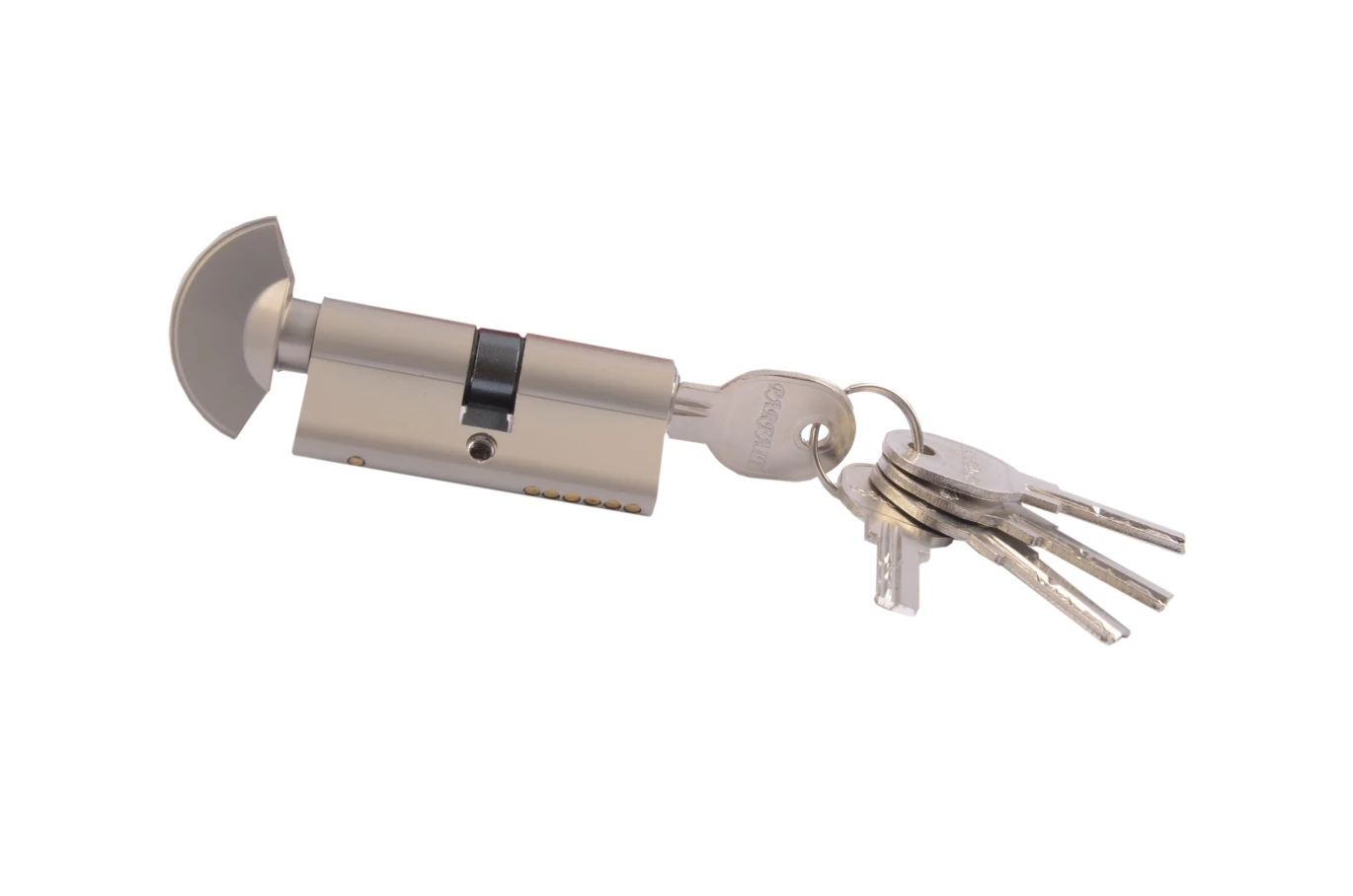 Door Cylinder Silver w/Knob 7cm/Security Profile