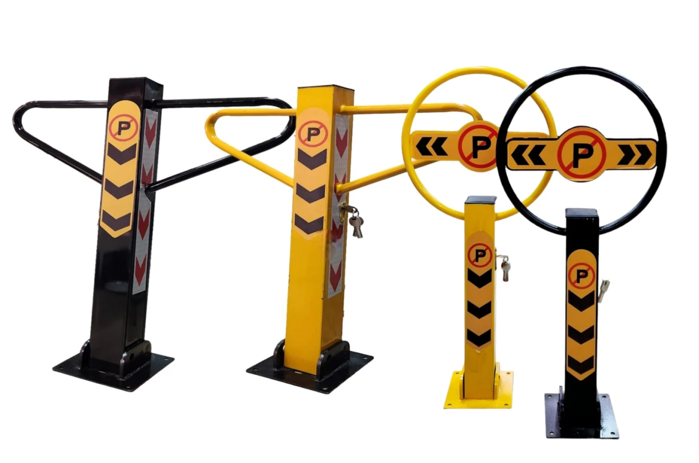 Parking Barrier Steel W/ Key Lock