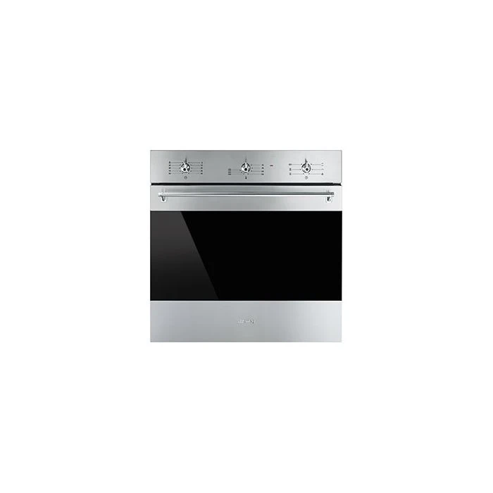 SF6381X Smeg 60cm Fully Electric Steel Oven with 2 Cooling Fans + 1 Distribution Fan Oven Capacity 70L