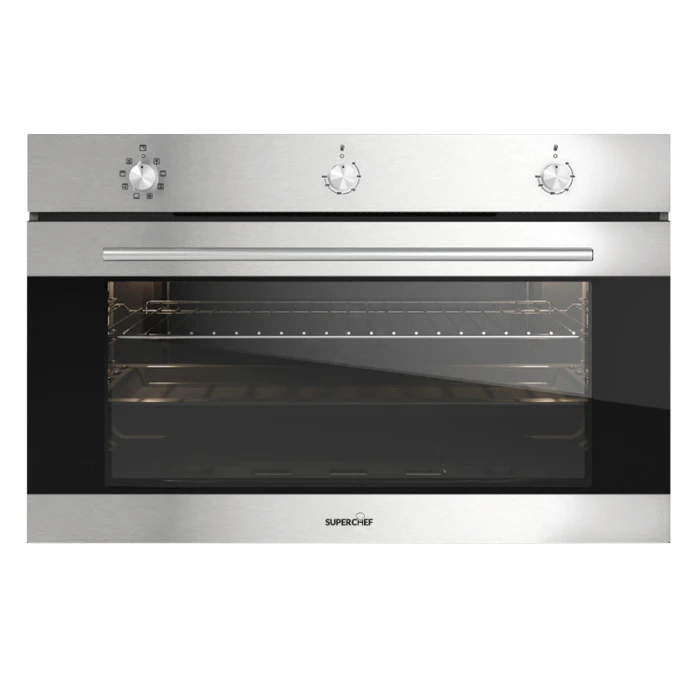 SPBO4-GGTF-912X Super Chef 120L 90cm Steel Gas Oven with Cooling Fan + Distribution Fan